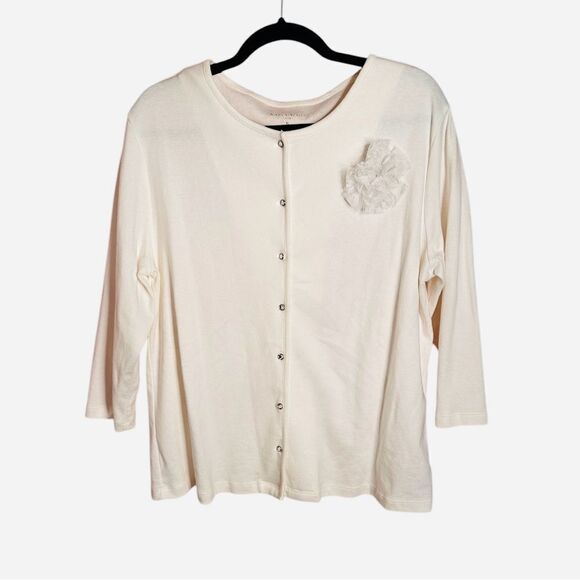 Karen Scott Button Up Sweater XL - Picture 1 of 4